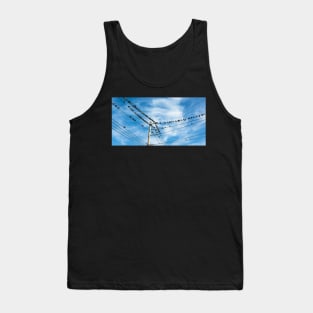 Pigeons on a wire Tank Top